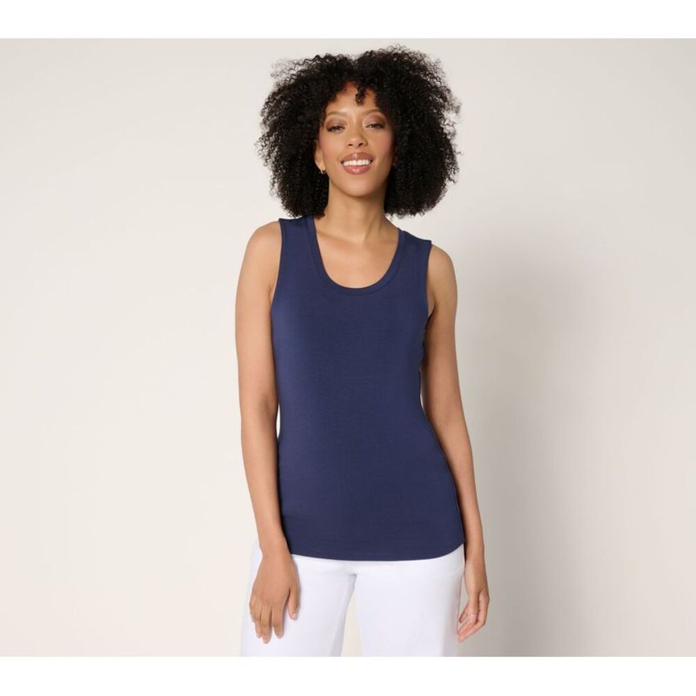 Top Knot Women's Sz XL Wardrobe Builders ButterSoft Tank Blue A694116